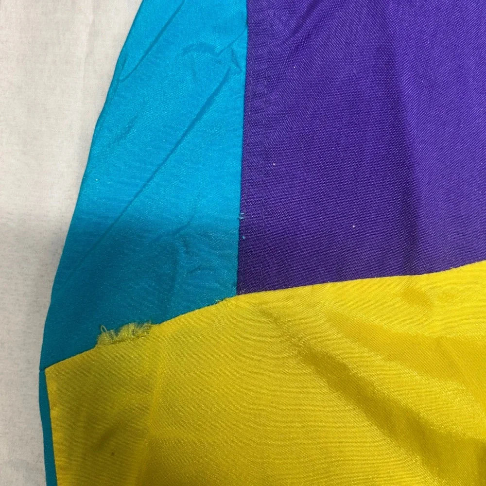 Vintage North Face Extreme Jacket Mens XL Colorblock Teal Purple Yellow 90s Wind